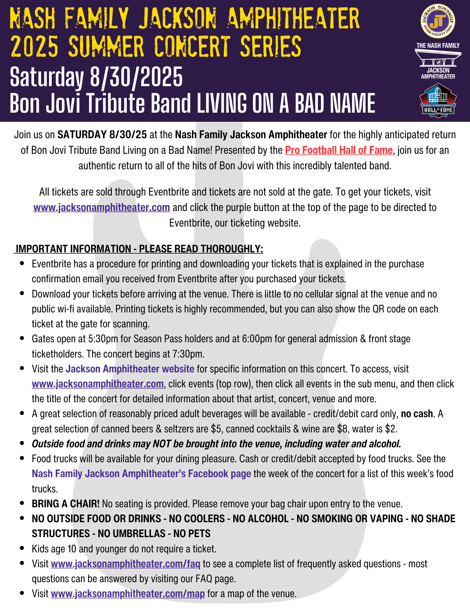 08302025 Concert Info Post 08302025 Concert Info Post